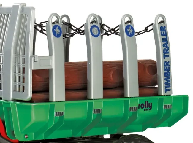 Príves na drevo Rolly Toys 122158 zelený, dvojnápravový