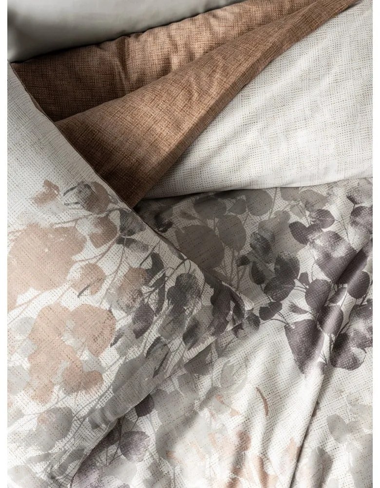 Sivobéžové obliečky na dvojlôžko/predĺžené z bavlneného saténu 240x220 cm Blatt – Mijolnir