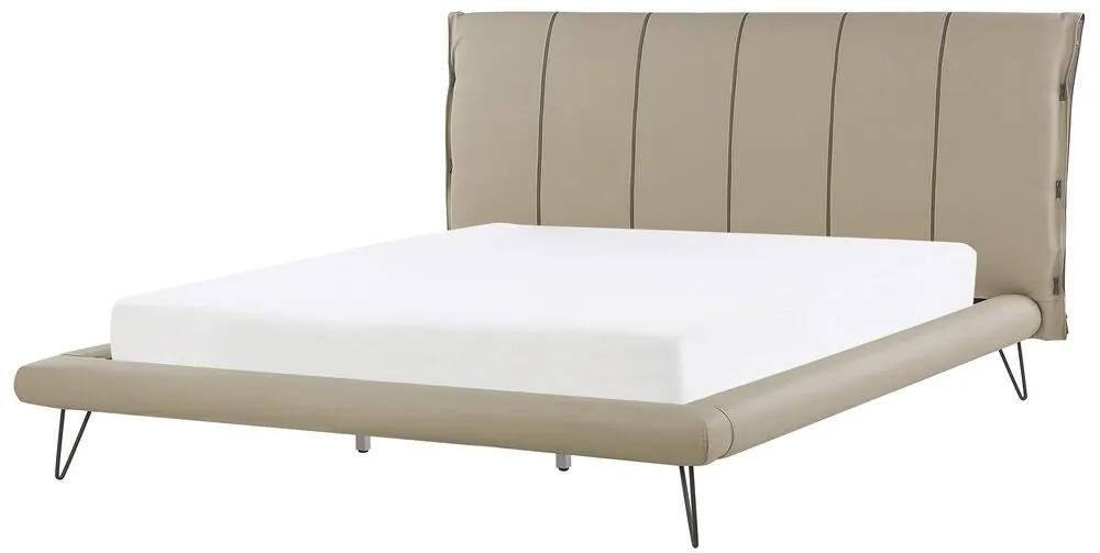 Béžová posteľ z umelej kože 180 x 200 cm  BETIN Beliani