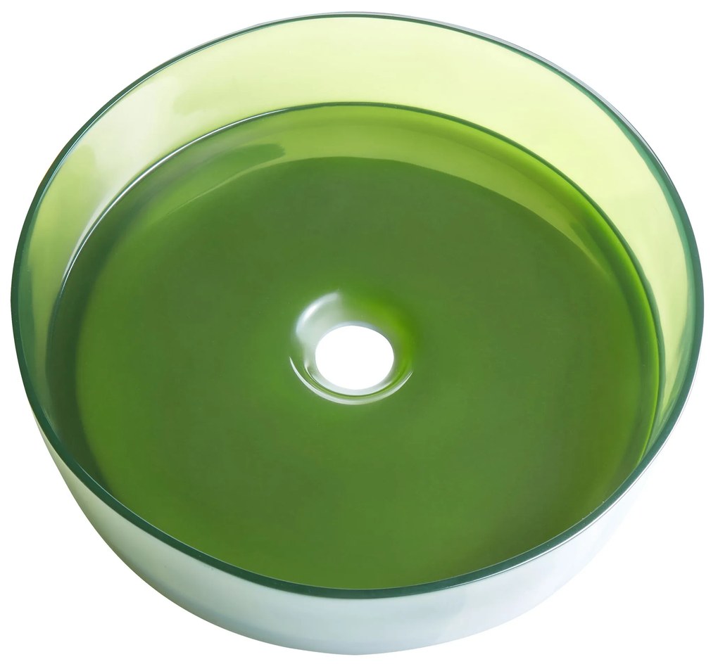 Okrúhle umývadlo ⌀ 36 cm zelené TOLOSA Beliani
