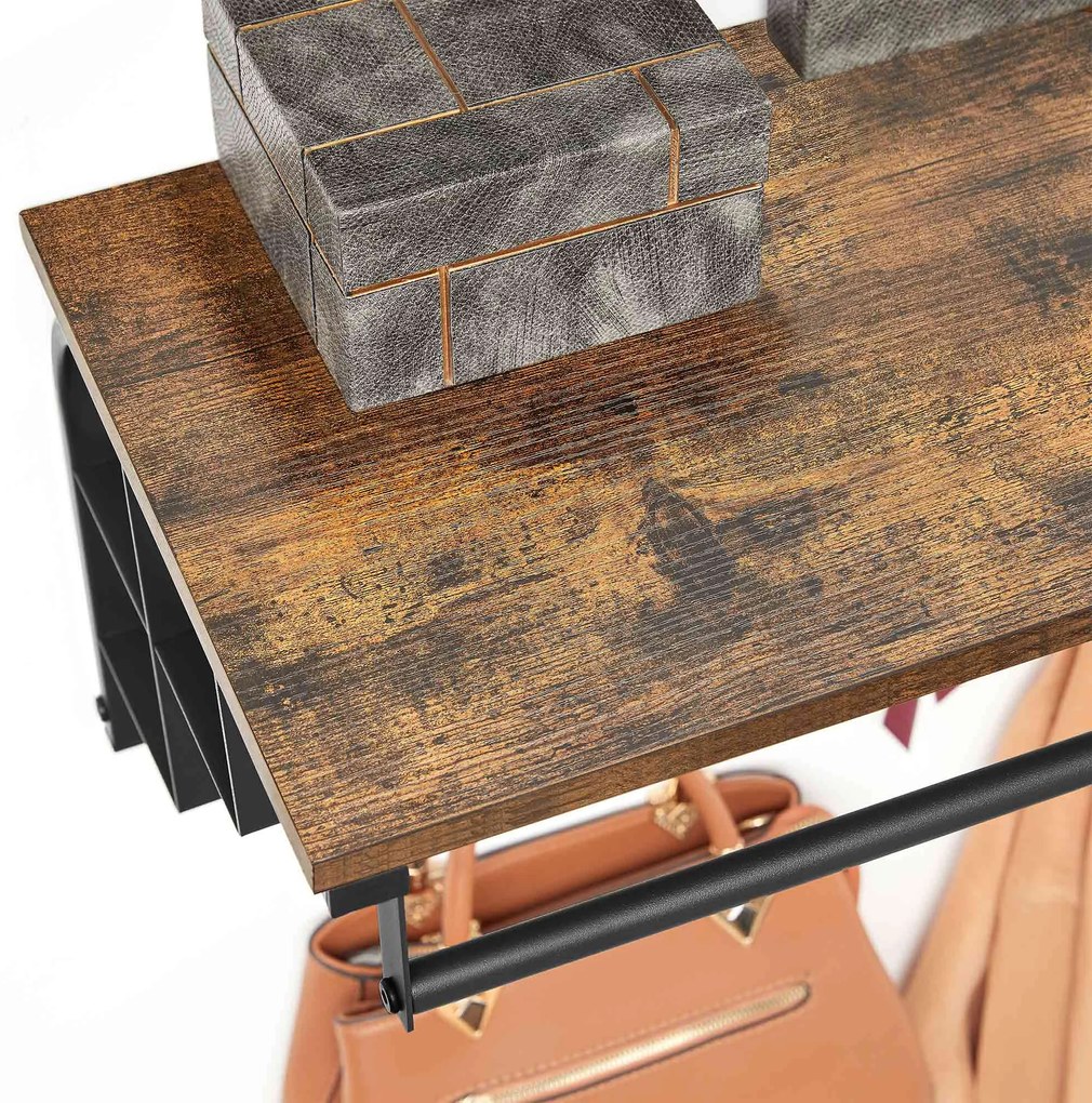 Vasagle Nástenná polica Valenza, Čierna