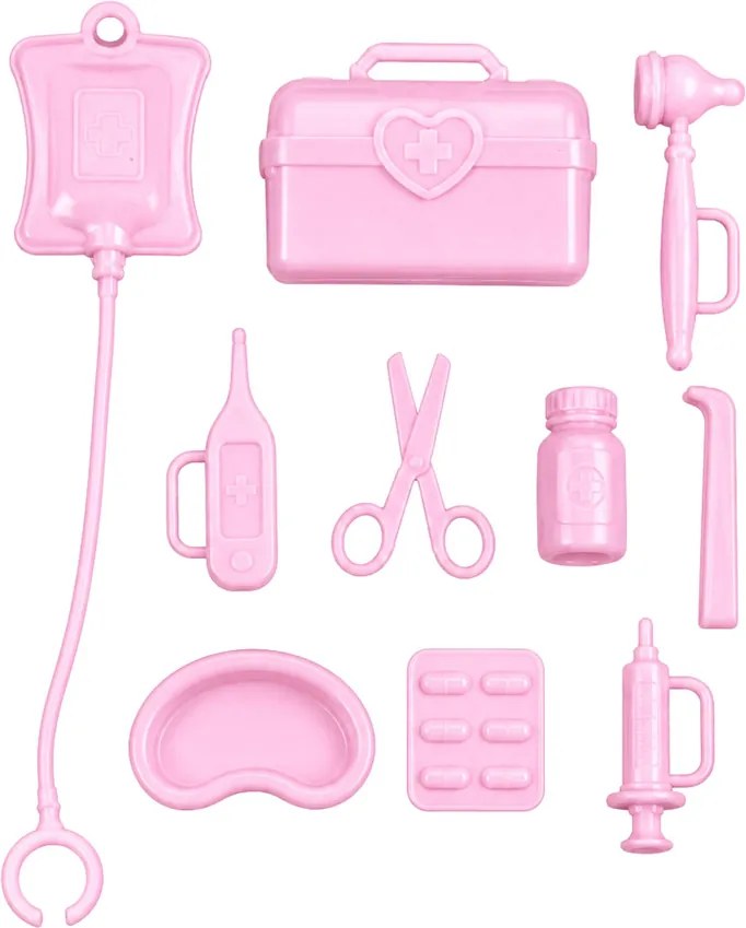 LEAN Toys Bábiky Anlily – Lekárka s pacientkou, nemocničná posteľ, infúzia, príslušenstvo