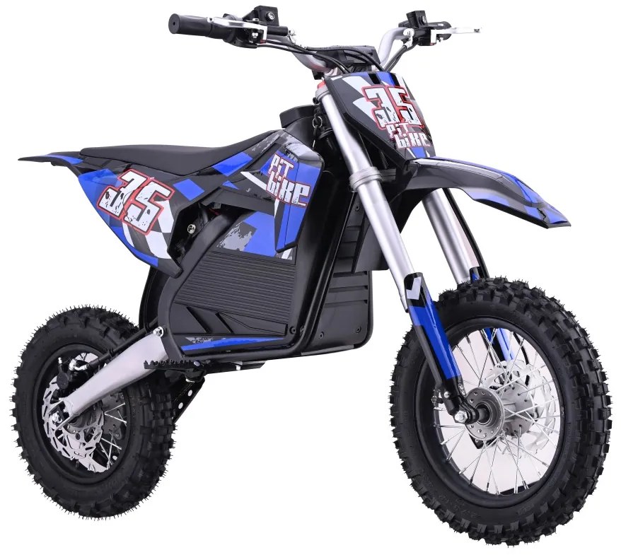 Elektrický detský PIT BIKE s batériovým motorom - modrý