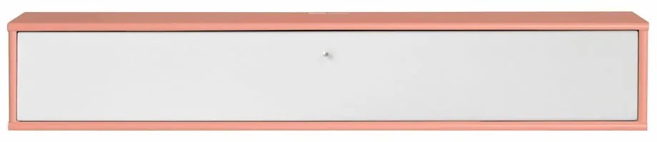 Biely/ružový TV stolík 133x22x32,5 cm Mistral – Hammel Furniture