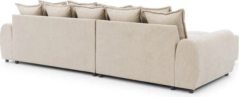 Béžová rohová pohovka (ľavý roh/s leňoškou) Albane – Ropez