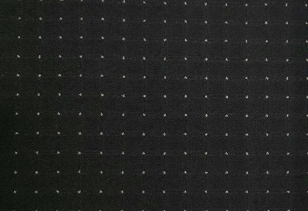 Condor Carpets, Koberec behúň na mieru Udinese antracit, šíre 60 cm, čierna, chodba / predsieň