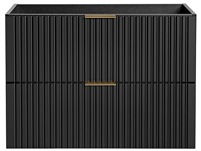 Závesná skrinka pod umývadlo Casad s doskou 120 cm dub wotan/čierna