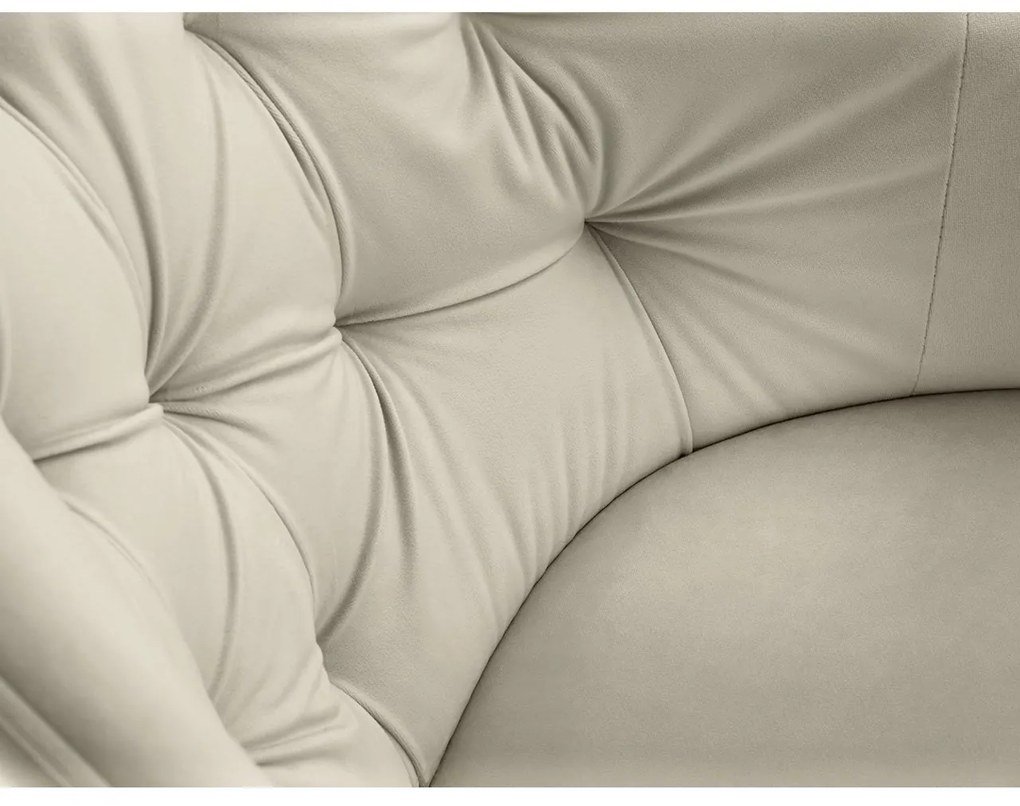 Béžová Zamatová stolička Luisa dĺžka 54 × šírka 50 × výška 80 cm MILO CASA