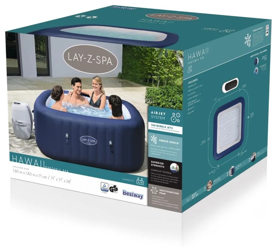 Vírivka Lay-Z-Spa Hawaii AirJet Jacuzzi BESTWAY - 60021