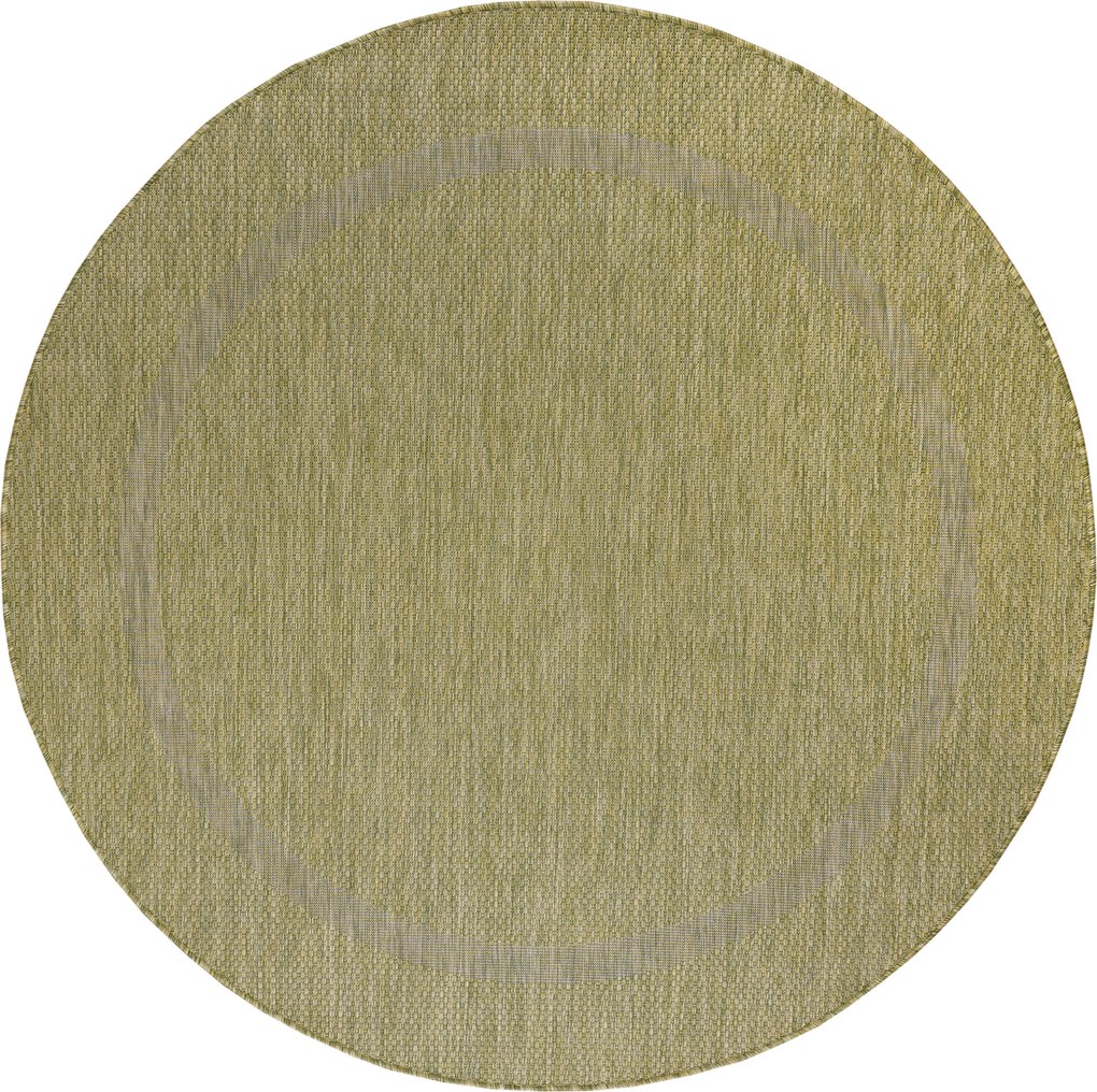 Ayyildiz, Kusový koberec Relax 4311 Green kruh, 120x120 (priemer) kruh, zelená, chodba / predsieň