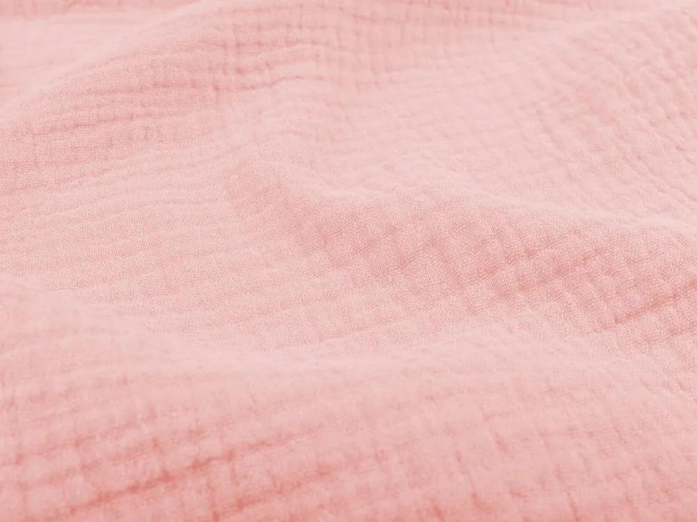 Biante Detské mušelínové posteľné obliečky do postieľky Nature MSN-004 Pastelovo ružové Do postieľky 100x135 a 40x60 cm