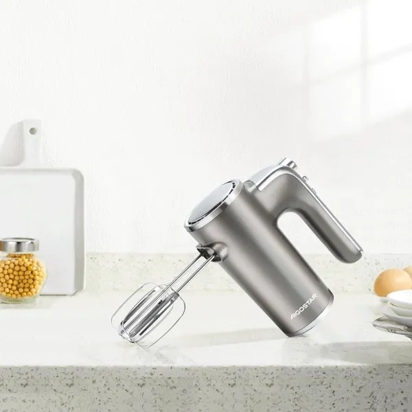 Aigostar - Ručný šľahač 400W/230V šedá/chróm