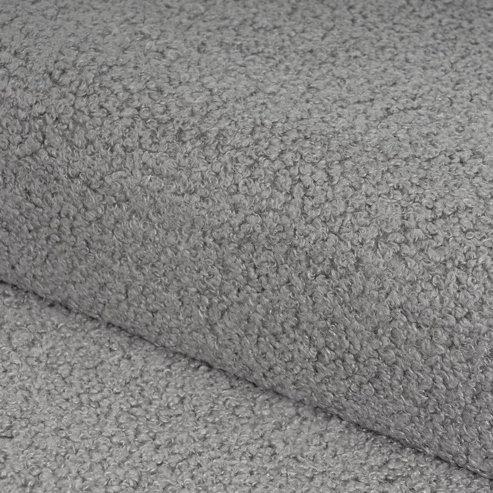 Sivý taburet z textílie buklé Folding – Casa Selección