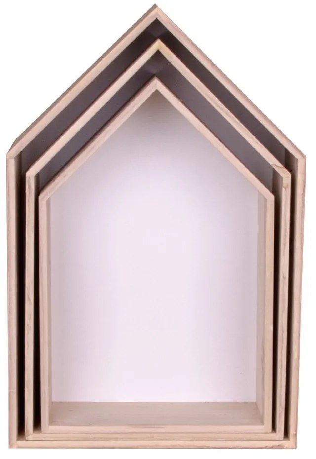 Biela Polica Verona 30-27-24 × 18.5-16-14 × 45-41-36 cm HOUSE NORDIC