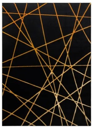 Koberec GLOSS 406C 86 glamour art - čierny / zlatý