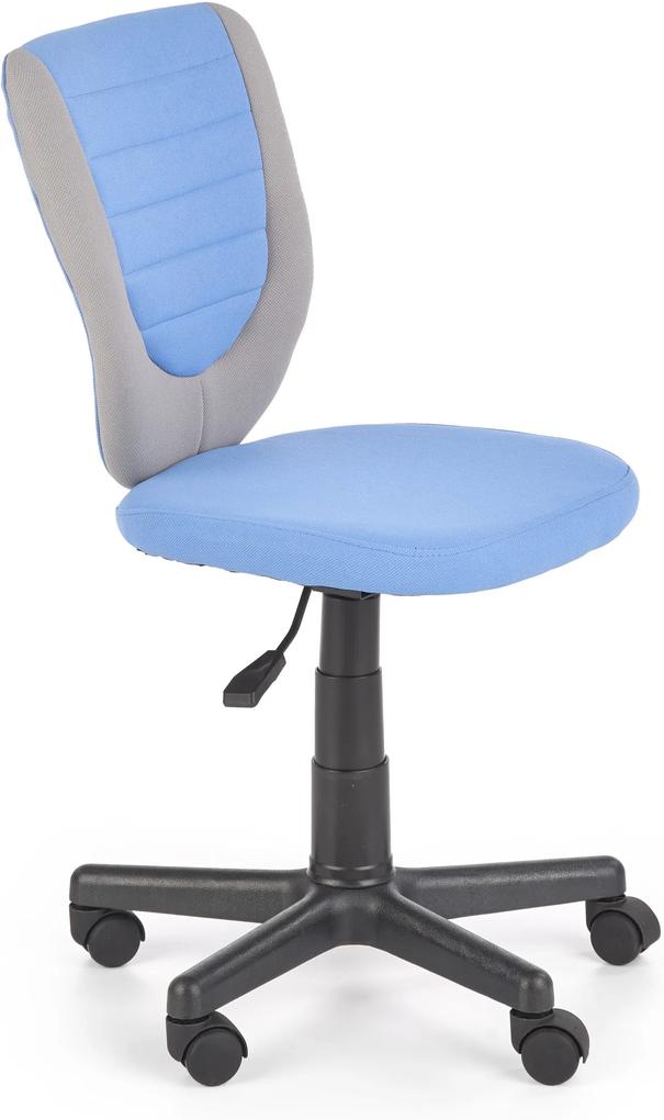 MAXMAX Detská otočná stolička ERB - šedo / modrá | BIANO
