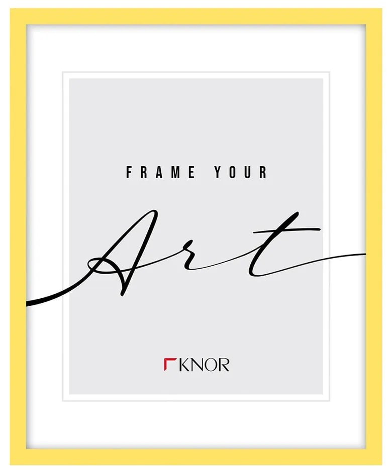 Žltý stojací/na stenu rámček 12x17 cm – knor