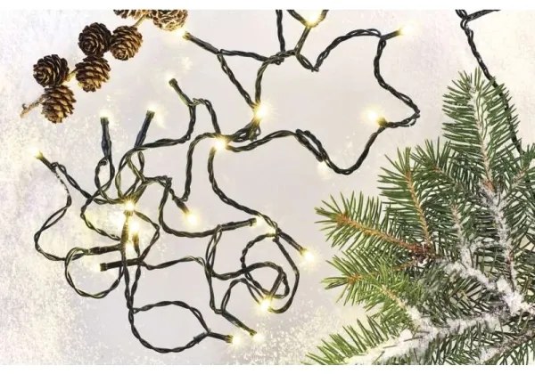 LED Vianočná vonkajšia reťaz 120xLED/17m IP44 teplá biela