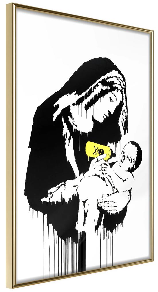 Artgeist Plagát - Nursing Mother [Poster] Veľkosť: 20x30, Verzia: Čierny rám s passe-partout