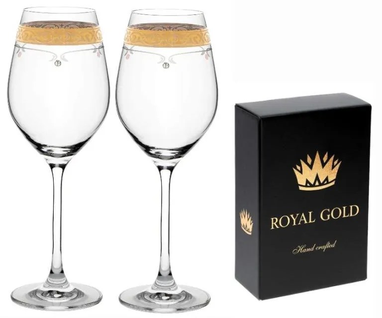 SWAROVSKI ROYAL GOLD POHÁR NA VÍNO 360ML SADA 2KS