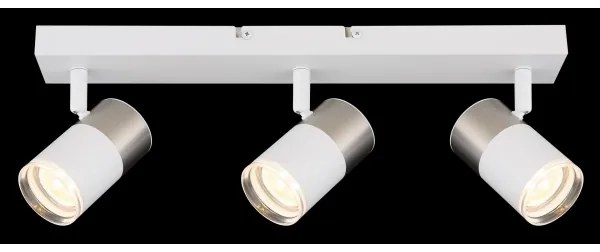 Globo 57851-3 - Bodové svietidlo BRISBON 3xGU10/25W/230V biela/chróm