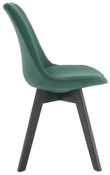Stolička s mäkkým sedadlom emerald Velvet látka/čierna