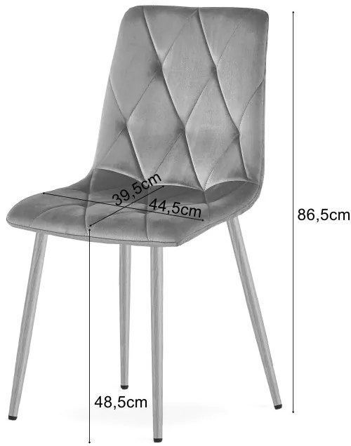 Set dvoch jedálenských stoličiek LIBRA zamatové, čierne / zlaté nohy (2 ks)