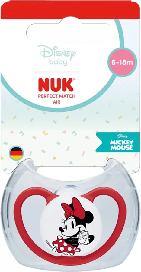 Cumlík NUK Perfect Match Air Disney Mickey Mouse 6-18 mesiacov red