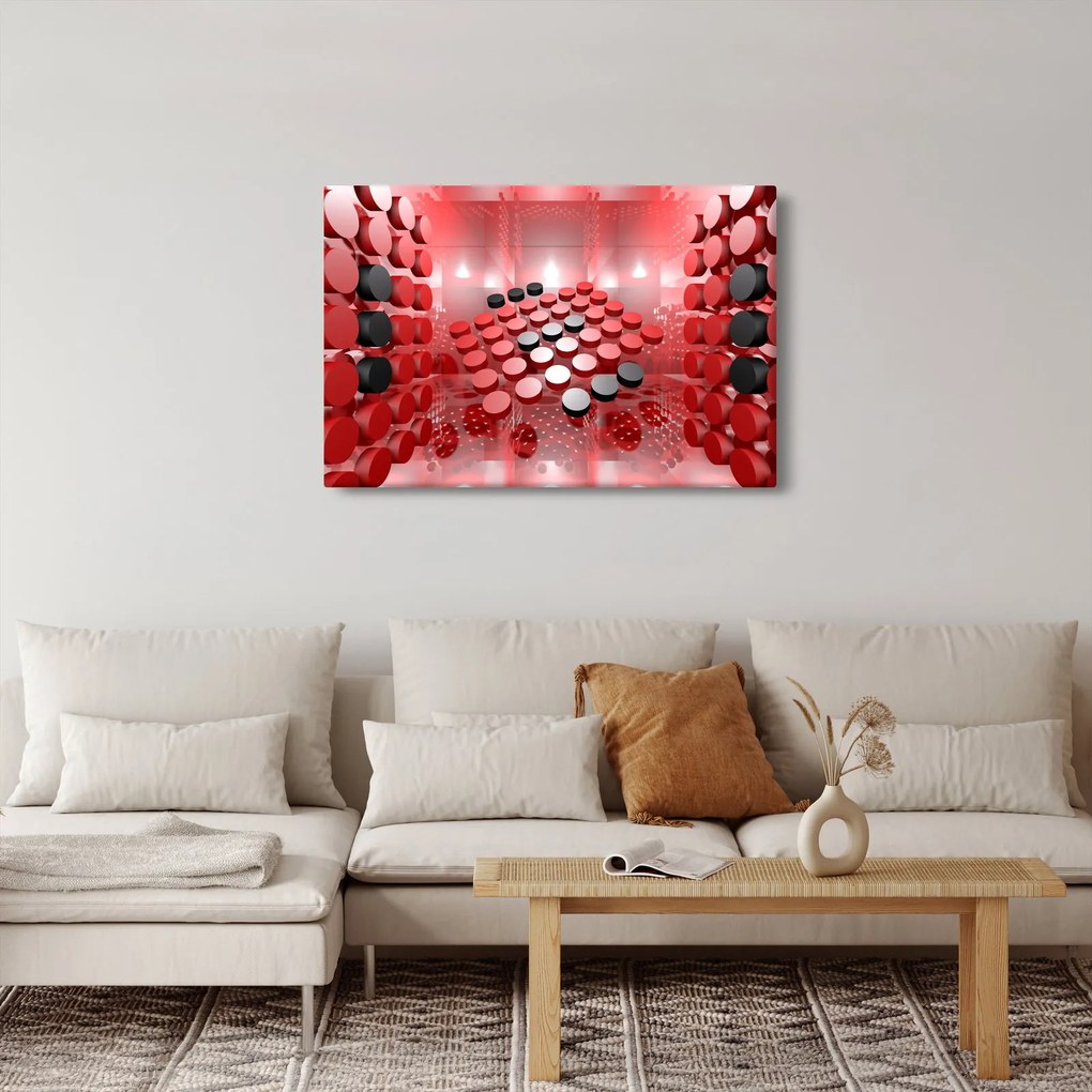 Obraz tlačidlové abstrakcie (90x60 cm)