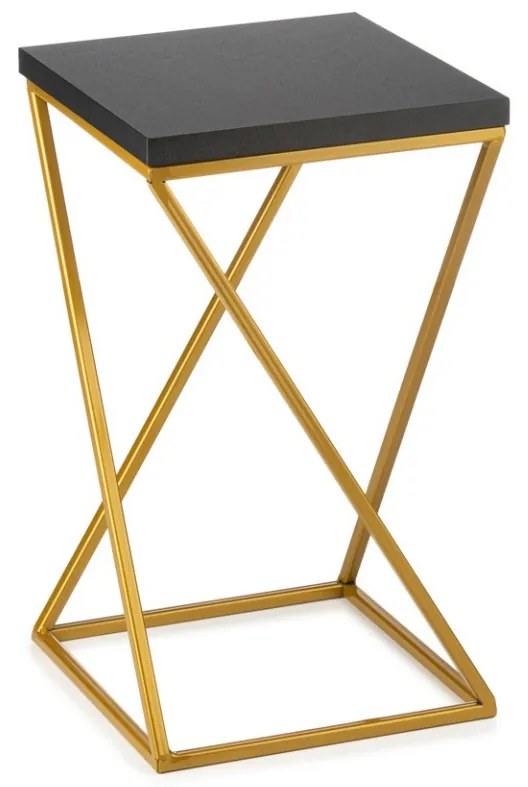 Kvetinový stojan LOFT III 40 cm zlatý/čierny