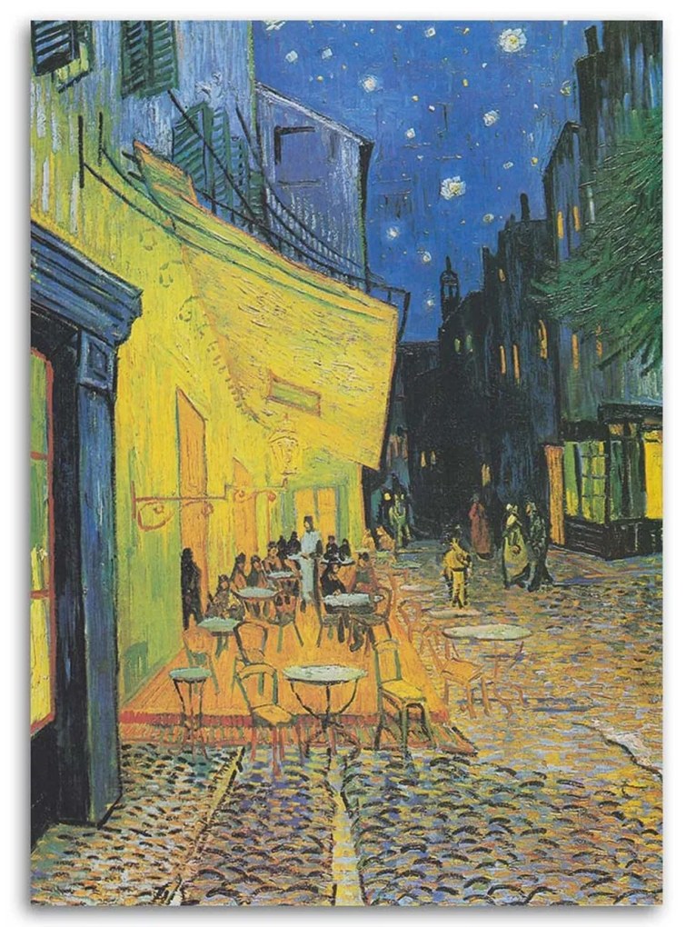 Obraz na plátně REPRODUCTION Kavárna Terasa v noci Van Gogh - 60x90 cm