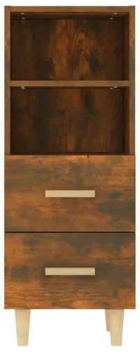 vidaXL Komoda dymový dub 34,5x34x90 cm spracované drevo-