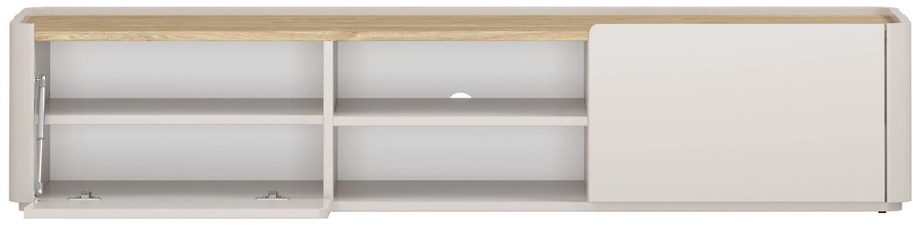 TV stolík Elivo 170 cm so zásuvkou - kašmír / olejovaný dub