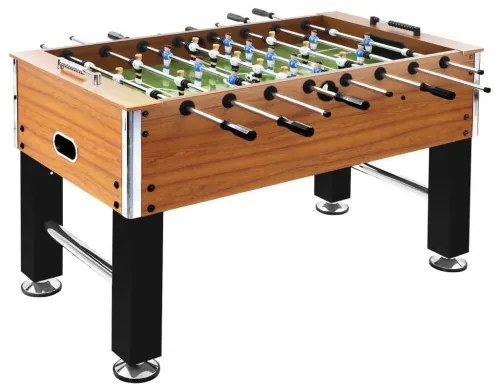 vidaXL Stolný futbal oceľ 60 kg 140x74,5x87,5 cm bledohnedý a čierny-