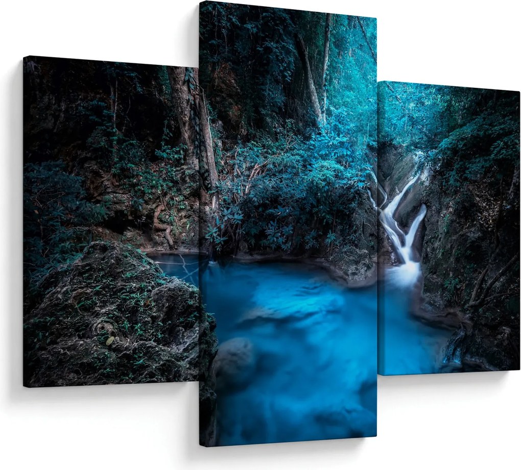 Obraz - Magická noc v tropickom lese (90x60 cm)