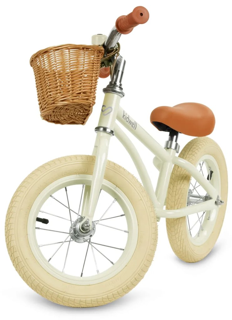 Balančný bicykel Kidwell Classy 12" s košíkom a zvončekom pre deti od 18 mesiacov