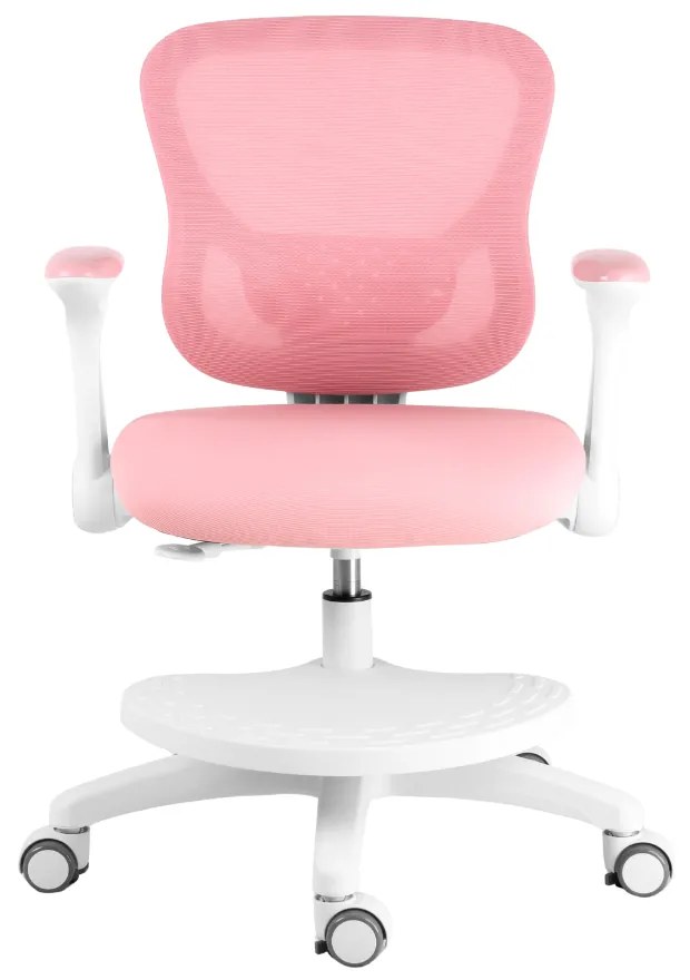 Detská rastúca stolička Neoseat JUNI 007 — látka, prateľný poťah, ružová