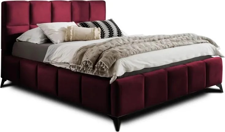 Moderná čalúnená posteľ MALO 200x180, tm. sivá (Matt Velvet 97)