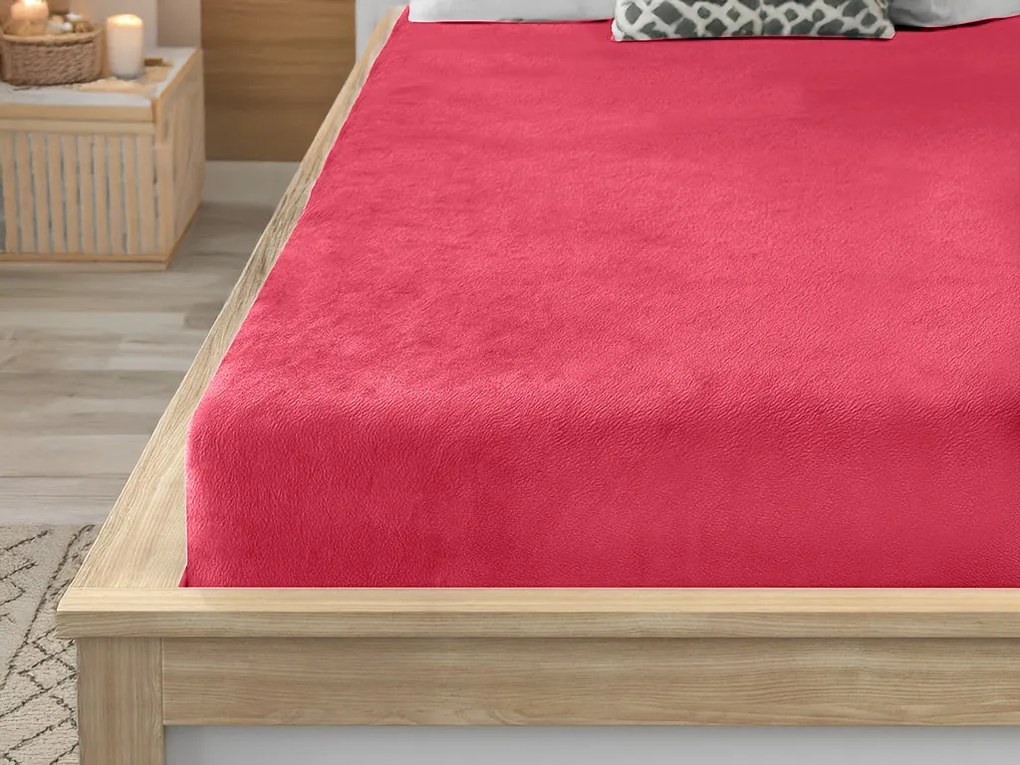 Obliečka mikroplyš SOFT 90x200 cm červená