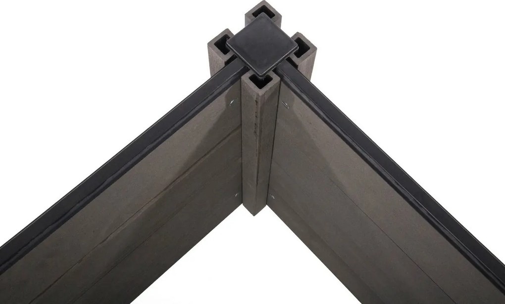 Vyvýšený záhon G21 Crop 143 x 68 x 80, WPC, eben, 80 cm