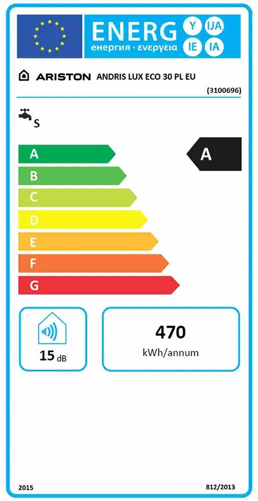 ARISTON ANDRIS LUX ECO 30 Elektrický ohrievač vody, 2kW 3100696