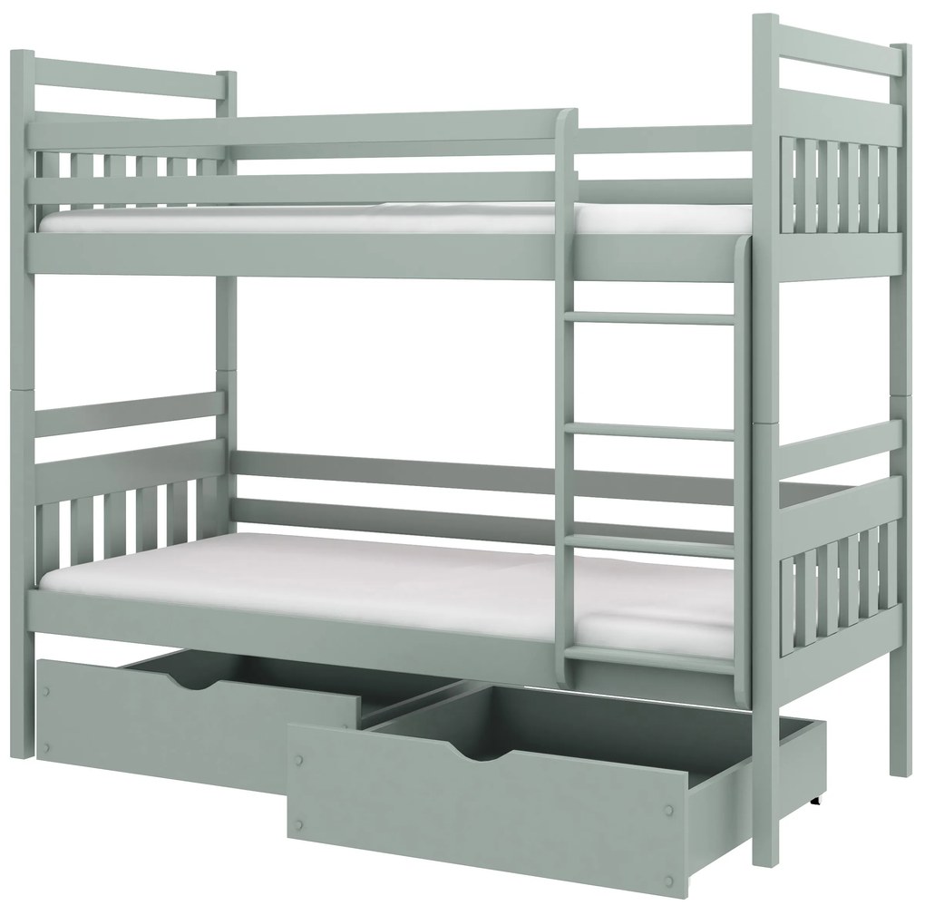 Detská posteľ 80 x 180 cm ARAS (s roštom a úl. priestorom) (grafit). Vlastná spoľahlivá doprava až k Vám domov. 1013334