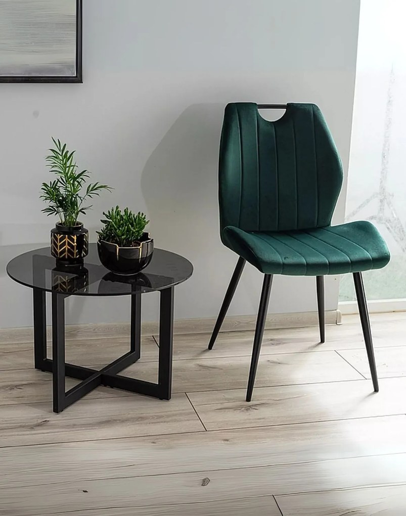 Kreslo Arco Velvet zelené