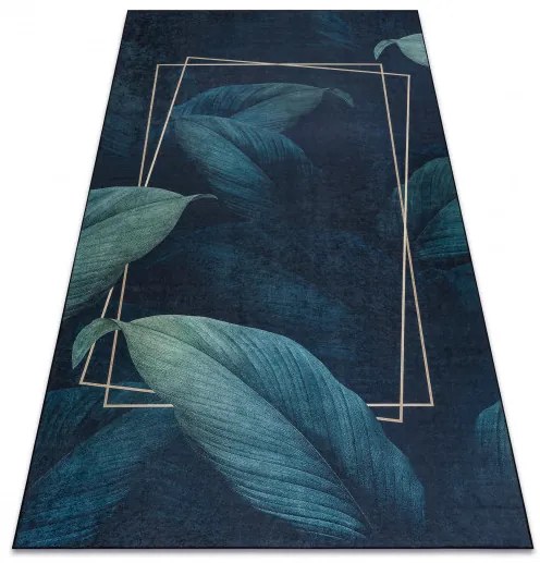 Kusový koberec ANDRE Leaves 1170, 80x150, modrá, chodba / predsieň, Dywany Łuszczów