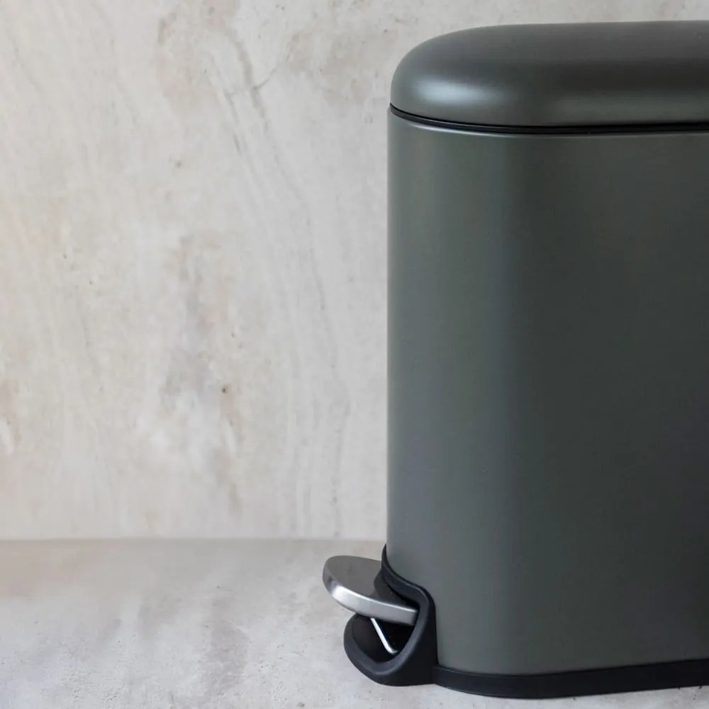 Tmavozelený pedálový kovový odpadkový kôš 5 l Mini Walther – Mette Ditmer Denmark