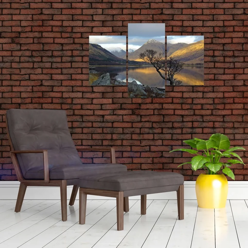Obraz - Hory pri jazere (90x60 cm)