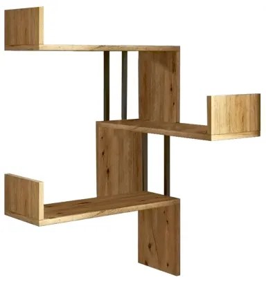 Rohová nástenná polica 109,4x60 cm borovica atlantic