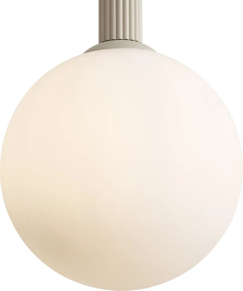 Škandinávska závesná lampa béžová s opálovým sklom - Polly
