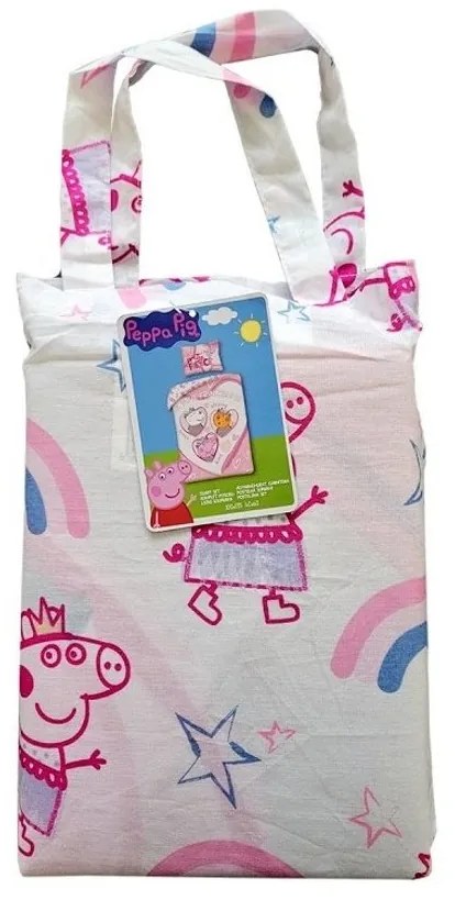 Obliečky do detskej postieľky Prasiatko Peppa - motív Pravá princezná - 100% bavlna - 40 x 60 cm + 100 x 135 cm