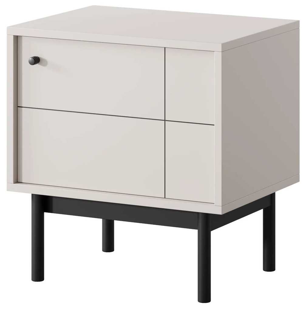 Nočný stolík Japandi 54 cm kašmír